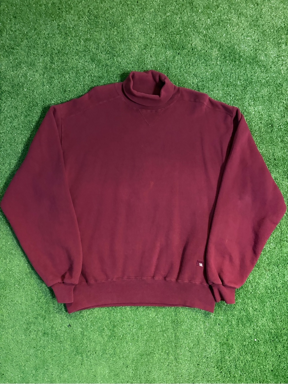 Vintage Russell Athletic Burgundy Turtleneck Sweater